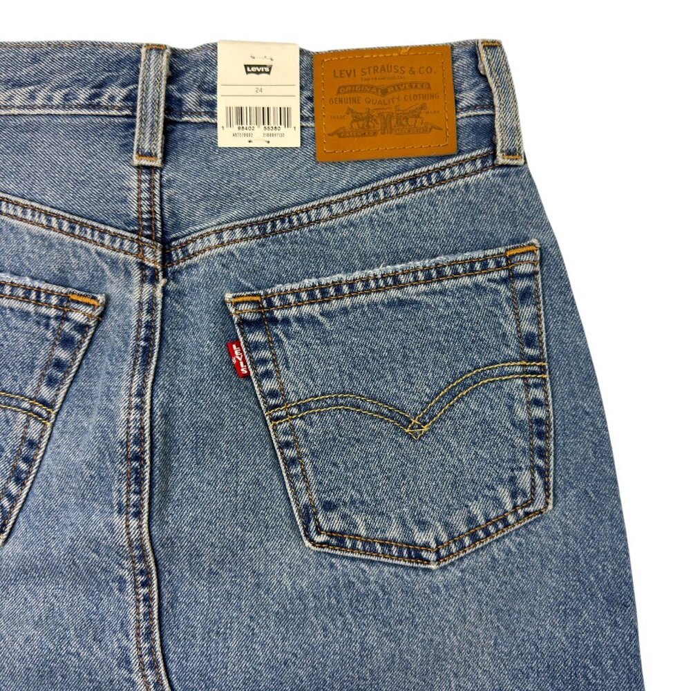 Levi’s Premium Iconic Long Denim Maxi Skirt Blue Women’s 24 / 00 / XXS NWT - Picture 9 of 15